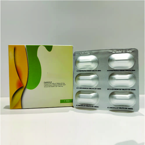 AMOXYCILLIN 1GM +CLARITHROMYCIN 500MG+RABEPRAZOLE 20MG COMBI KIT (3)