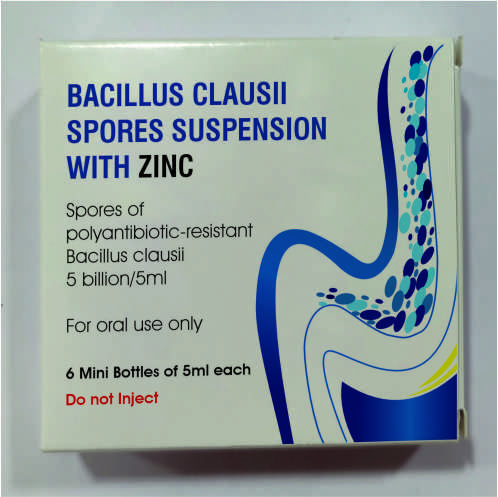 Bacillus Clausii spore suspension with Zinc - Carton 1
