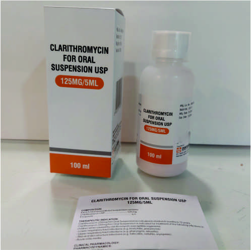 Clarithromycin for Oral Susp. USP 125mg-5ml