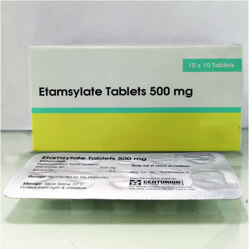 Etamsylate Tablets 500 mg - PACKSHOOT
