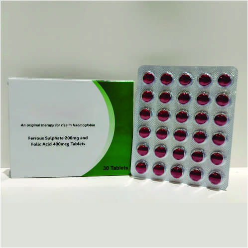FERROUSSULPHATE 200 MG+FOLIC ACID0.400 MG TABLET (4) (1)